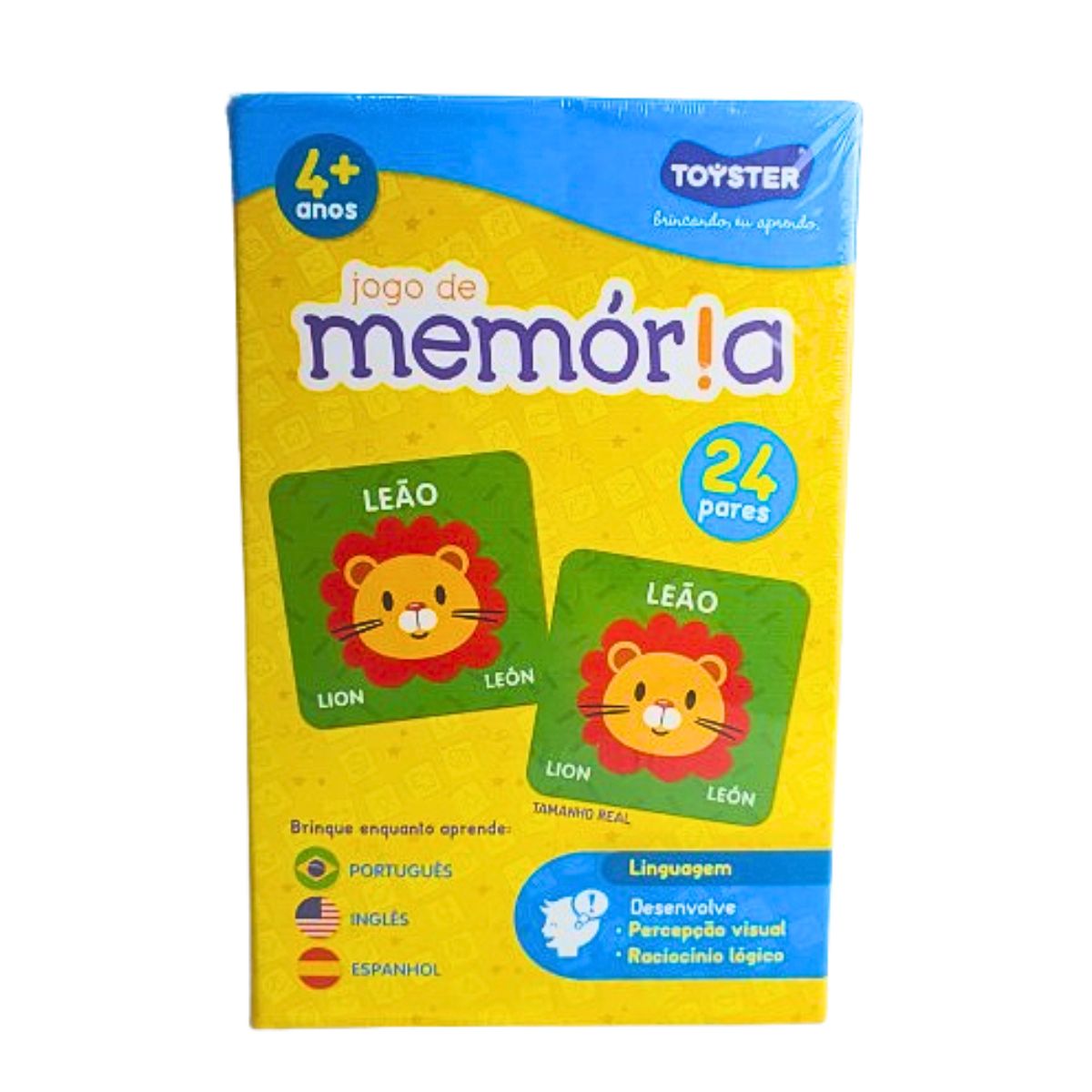 Jogo Memória Educativo Português, Inglês, Espanhol - Toyster Jogo Memória Educativo Português, Inglês, Espanhol - Toyster